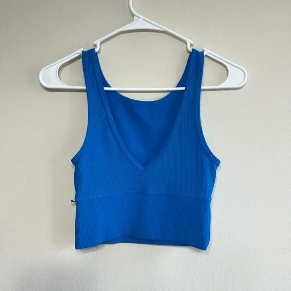 Lululemon Blue Power Pivot Rib Tank 2 Women Athletic - Picture 3 of 5